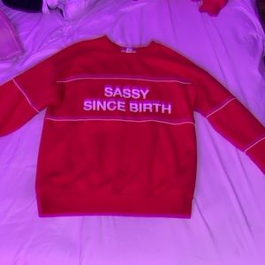forever 21 “sassy since birth” sweater